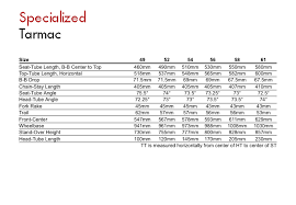 specialized tarmac frame size chart lajulak org