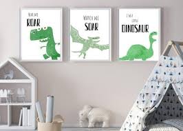 Customize colors, style and design to make the artwork in your baby's room their own! Decorate Your Little Ones Room With These Adorable Dinosaur Wall Prints Dinosaur Wall Art Dinosaur Room Boys Room Din Kid Room Decor Boy Room Art Wall Kids