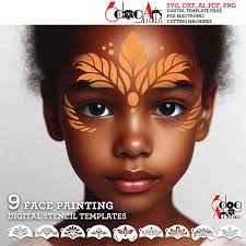 Stitch Face Paint Stencil