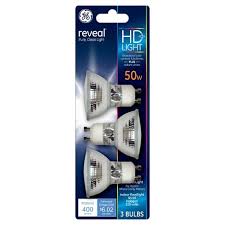 General Electric 50w 3pk Reveal Gu10 Halogen Light Bulb Target