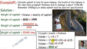 Asphalt Calculation Formula Asphalt Tonnage Calculation