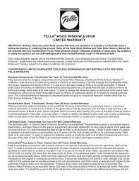 Pella knew that the windows were defective and would need to be repaired and replaced well before the end of the reasonably expected useful life of such a product; Pella Wood Window Door Limited Warranty Pella Com