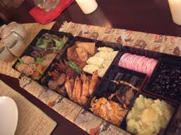 Osechi Traditional Japanese New Year S Meal Comprised Of A Number Of Small Dishes Into A Singl Japanese Food Japanese New Year Food Japanese Cooking