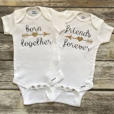 Born Together Friends Forever Twin Onesies Baby Boy And Girl Etsy In 2020 Baby Girl Onesies Funny Baby Onesies Girl Twin Baby Girls