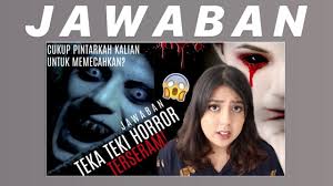 Halo gan, jadi saya beberapa bulan lalu merintis blog iseng. Jawaban Teka Teki Horror Nerror Youtube