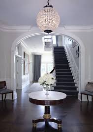 Formal Round Hill Compound Interior Design S B Long Interiors In 2020 Hall Table Decor Foyer Ideas Entryway Round Foyer Table