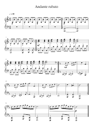 Rubato, (from italian rubare, to rob), in music, subtle rhythmic manipulation and nuance in performance. Andante Rubato Sheet Music For Piano Solo Musescore Com