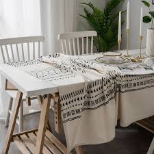 At cv linens, we proudly carry a wide selection of elegant and lavish tablecloths and table linens in an array of colors, sizes, exquisite materials and. Bohemian Style Tablecloth Geometric Table Cloth Printed Table Cover White Black For Dining Wedding Tablecloths Toalha De Mesa Tablecloths Aliexpress