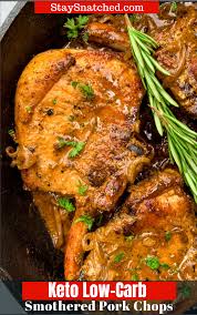 Keto Low Carb Smothered Pork Chops Pork Chop Recipes Baked Pork Steak Recipe Smothered Pork Chops