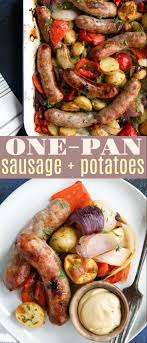 One Pan Roasted Sausage And Potatoes Recipe Recipe Italian Sausage Recipes Easy Potato Recipes Stuffed Peppers