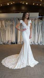 Elegant Cap Sleeve Mermaid V Neck Lace Applique Wedding Dresses 2018 Sold By Lovedress Shop M Online Wedding Dress Long Wedding Dresses Applique Wedding Dress