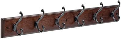Wall mounted coat/hat/bag hanger, rack metal wall hanging art. Amazon Com 165541 Coat Rack 27 Inch Wall Mounted Coat Rack With 6 Decorative Hooks Soft Iron And Cocoa Home Improvement