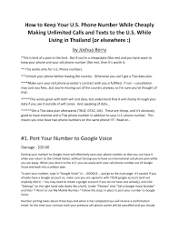 Unlocking your google voice number costs $3, but it's free if your number was originally ported in from a mobile service provider. Keeping Your U S Number By Joshua Berry By Surat Thani International School Issuu