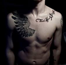 Simple Tattoo Designs On Chest For Men Jpg 500 490 Collar Bone Tattoo For Men Cool Shoulder Tattoos Wing Tattoo Men