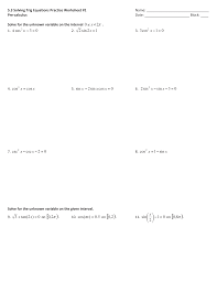 Precalculus worksheet practice worksheets multiplication. Https Www Murrieta K12 Ca Us Cms Lib Ca01000508 Centricity Domain 1702 Chapter 205 20trig 20equations 20worksheet Pdf