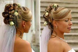 Hochzeitsfrisuren lange haare steckfrisur mit blumen haarschmuck. Brautfrisuren Offen Halboffen Mit Schleier Viele Ideen Und Inspirationen