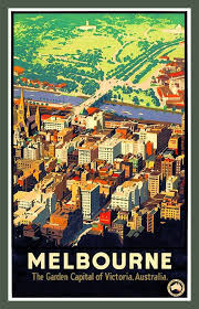 Melbourne Australia Poster Refrigerator Magnet By Labelstone On Etsy Posters Australia Australian Travel Travel Posters
