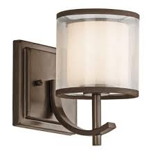 Hampton Bay 1 Light Mission Bronze Wall Sconce 89571 The Home Depot Bronze Wall Sconce Wall Lights Transitional Wall Sconces