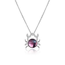 Polished with stones on one side and beaded with stars on the other, the pandora zodiacs reflect what makes you, you. Sterling Silver Purple Swarovski Crystal Crab Cancer Star Sign Pendant And Chain Pendants Necklaces From Jarvis Spencer Jewellery Uk
