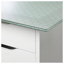 Glasholm Alex Table Glass Honeycomb Pattern White 58 1 4x28 3 4 Ikea Glass Table Ikea Glass Table Honeycomb Pattern