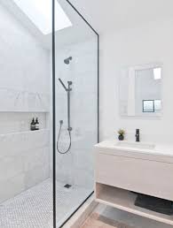 Bathroom renovated with mosaic of grey tiles. 41 Small Master Bathroom Design Ideas Sebring Design Build