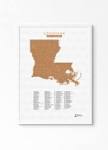 Map of Louisiana Golf Courses Great Gift for Husband Golf - Etsy