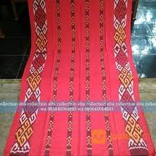 Kain Tenun Ikat Motif Toraja Merah Kab Jepara Jualo