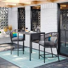 Standish Bar Height Rectangle Patio Table Black Project 62 Patio Furniture Sets Patio Dining Furniture Patio Furniture Collection