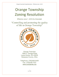 Orange Township Zoning Resolution