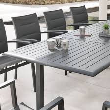 Découvrez notre sélection de tables de jardin en aluminium ou en résine tressée, toutes nos chaises et nos fauteuils hespéride. Table De Jardin Extensible Aluminium Azua 300 X 100 Cm Ardoise Salon De Jardin Table Et Chaise Eminza