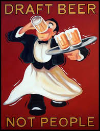 Draft Beer Not People Old School Poster