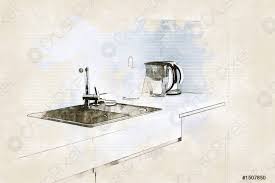 Check spelling or type a new query. Croquis De Cuisine Lumineuse Moderne Avec Evier Sombre Dans Les Stock Photo Crushpixel