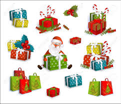 Christmas present cartoon 24 of 817. Set Of Colorful Gift Present Boxes And Cartoon Santa Claus Royalty Free Cliparts Vectors And Stock Illustration Image 86636862