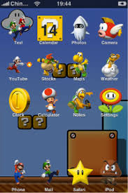Super Mario Ios Theme Iphone Organization Iphone Layout Iphone