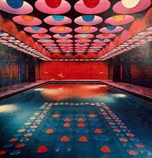 Psychedelic Swimming In The 1960s Pop Art Indoor Pool Groovy Interiors Swimming Pool Designs Verner Panton Interior