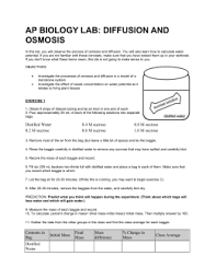 We will immerse an egg in acetic acid for a day. Lab 5 Diffusion And Osmosis Lab Report Biology Osmosis Lab Report Essay