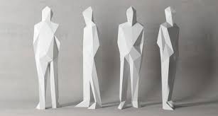 Jeder bastelbogen ist als pdf formart in einer zip archiv gepackt. Paper Man Papercraft Digital Template Origami Pdf Download Diy Low Poly Trophy Sculpture Model 3d Model Paper Decor Diy Glue Paper Crafts Paper Models Papercraft Templates
