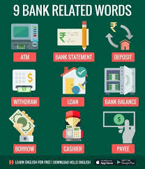 9 Bank Related Words Learn English English Language Learning English Vocabulary