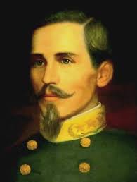 Colored photo of Edwin P. Erath, a Confederate soldier from the 15th Texas  Cavalry. The 15th Texas Cavalry was formed from volunteers in March 1862.  In July of 1862 the unit became