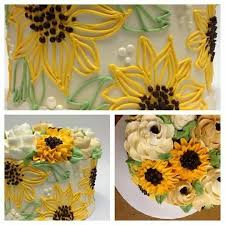 Sunflowers cake and how to do fondant sunflower / flowers cake. Buttercream Sunflowers Cakes Cake Decorating Tutorials Sunflower Cakes Cake Decorating Techniques Cake Decorating