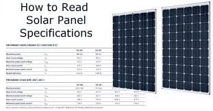 How Do I Read The Solar Panel Specifications Solar Power