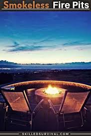 Bonfire in a fire pit at sunset. How A Smokeless Fire Pit Helps Eliminate Annoying Smoke