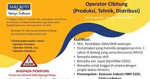 Alamat pt nippon indosari corpindo tbk (sari roti) kawasan industri modern cikande, jl. Lowongan Kerja Pt Nippon Indosari Corpindo Sari Roti Posisi Operator Plant Cibitung Random Email Loker