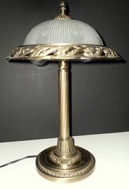 Desk task table lamp with adjustable shade. Metal Vintage Style Table Or Desk Lamp Glass Shade Heavy Metal Base Lamp Glass Lamp Glass Shades