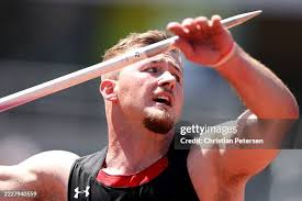 Christopher Fredericks competes in the Men's Javelin Throw during the...  News Photo