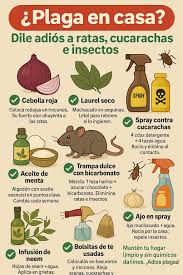 🔴 ¿Plaga en casa? Dile adiós a ratas, cucarachas e insectos 🐭🪳🌿 🌱  Remedios Naturales Efectivos: 1. ✓ Cebolla roja Coloca rodajas en rincones.  Su fuerte olor ahuyenta a las ratas. 2.
