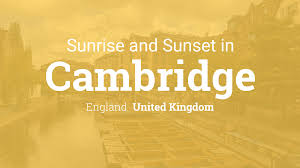 Sunrise And Sunset Times In Cambridge