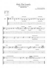 Roy Orbison Only The Lonely Guitar Tabs Instrumental Guitar Tab Easy Pdf Guitar Sheet Music Guitar Pro Tab Dow Guitar Tabs Learn Guitar Ukulele Music