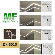 Ortex linear suspension #techlighting #led #ledlights #interiordesign #contemporarylighting #homeoffice #officelighting #officedesign #contemporaryoffice #lightingdesign #lighting #interiorlighting. Crown Molding With Led Light Dx 6015 Led Crown Molding
