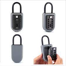 When a key gets stuck in a lock, it's usually because the key or the lock mechanism needs lubrication. Dilwe Key Lock Box Safe Lockbox 10 Digit Push Button Combination Safe Vault Portable Outdoor Stor A Key Door Handle Or Fence Mount Walmart Com